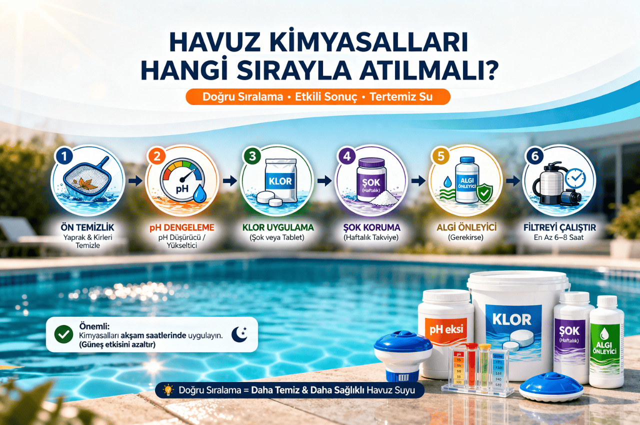 Havuz Kimyasalları Hangi Sırayla Atılmalı?
