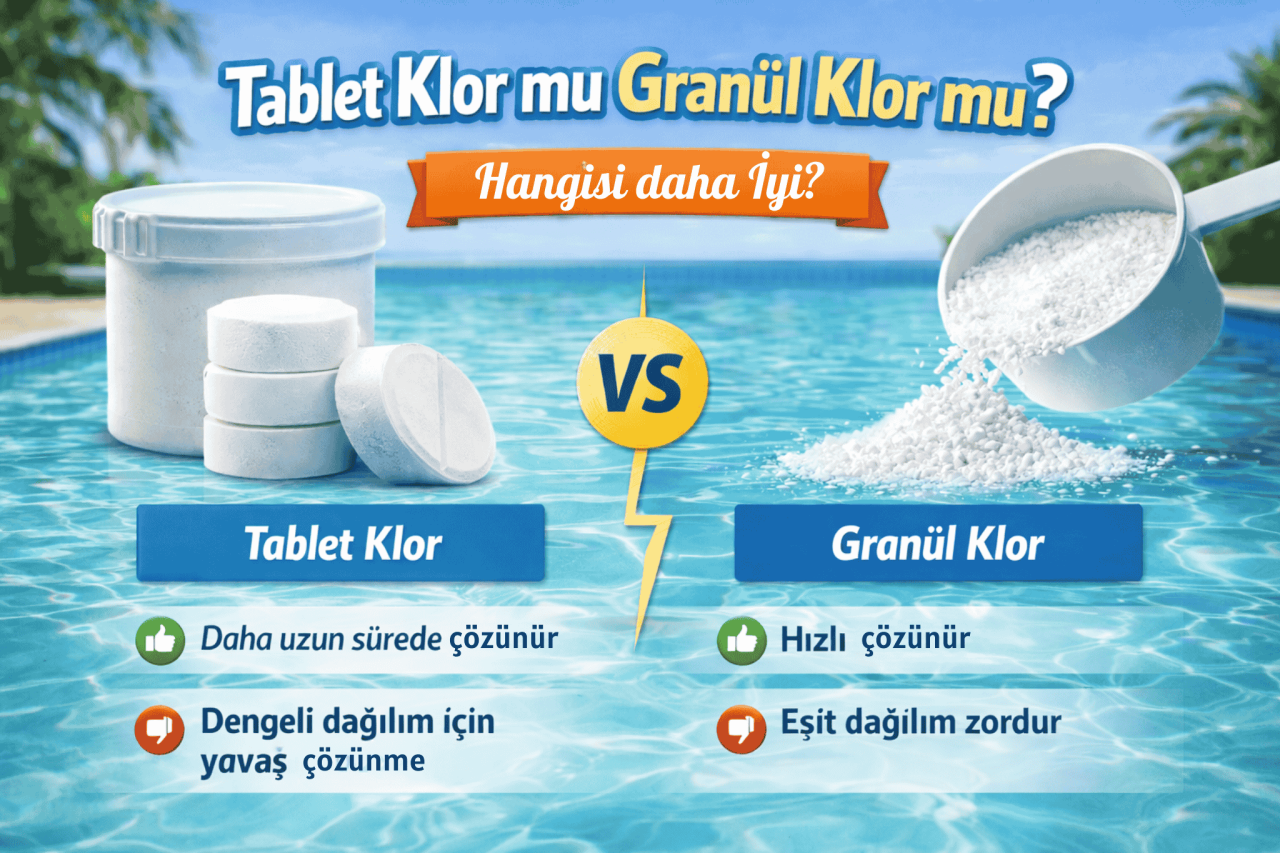 Tablet Klor mu Granül Klor mu? Hangisi Daha İyi?