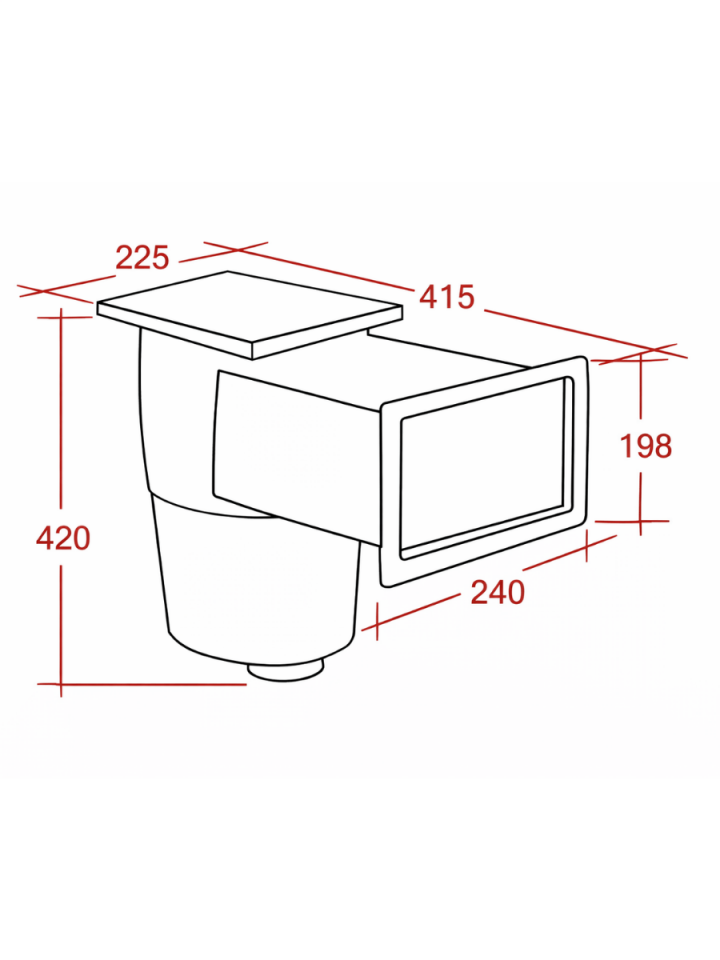 Kripsol Liner Havuz Skimmeri Standart Şekil