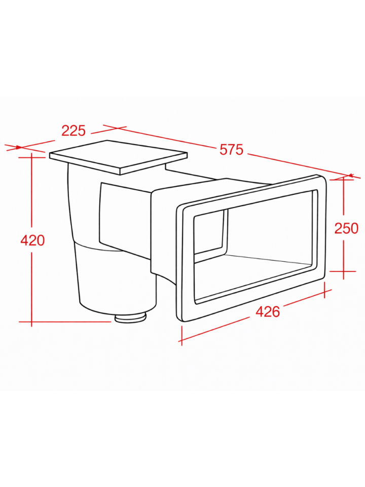 Kripsol Liner Havuz Skimmeri Geniş Ağızlı