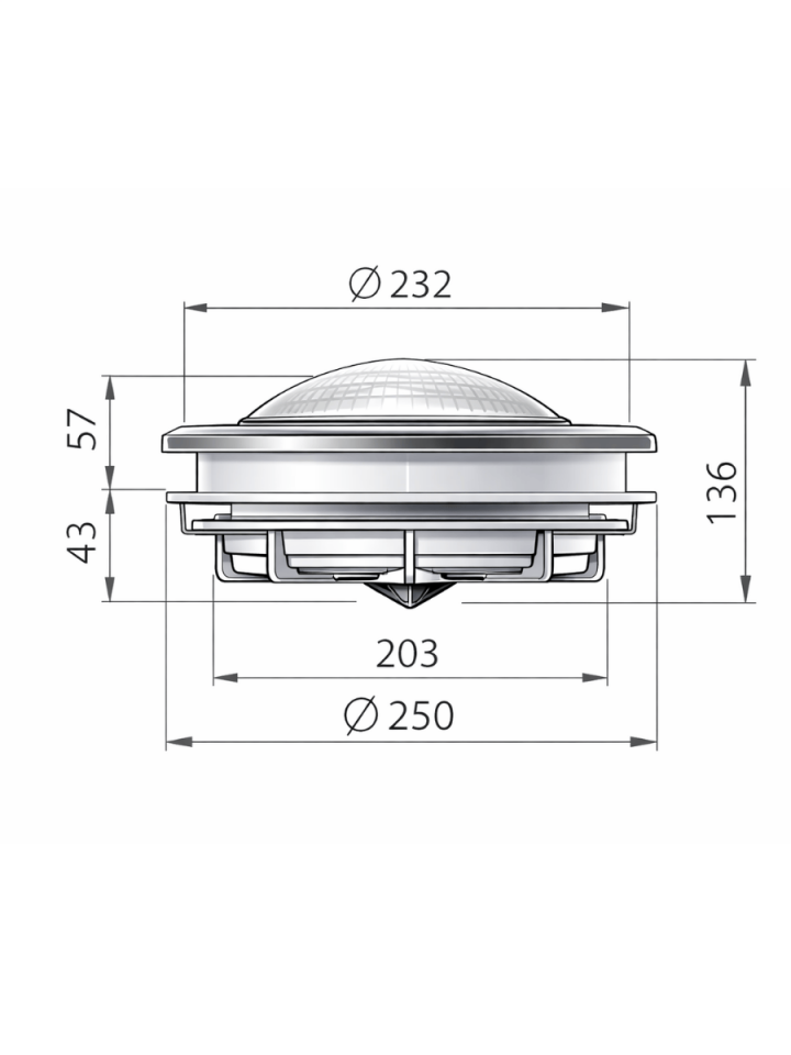 Santem Yaylı Tip Beton Havuz Lambası Halojen 12V 300W